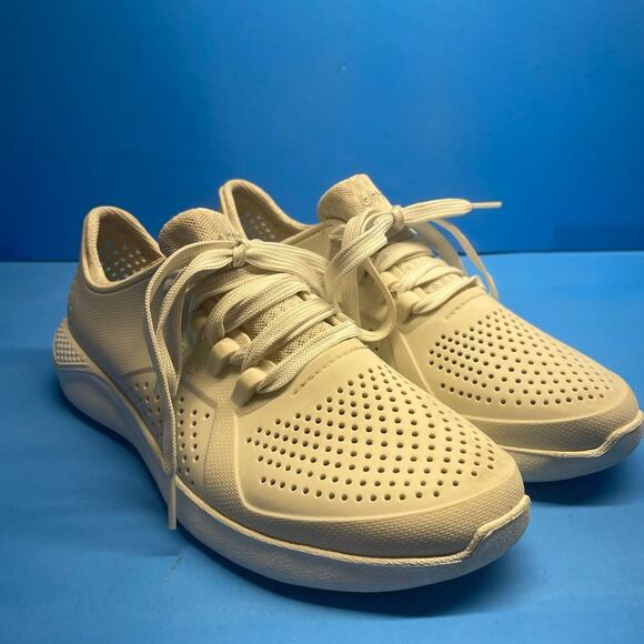 Crocs Literide Pacer W 205234 Women's Pearl White Athletic Sneakers Shoes Size 8 - Picture 2 of 11